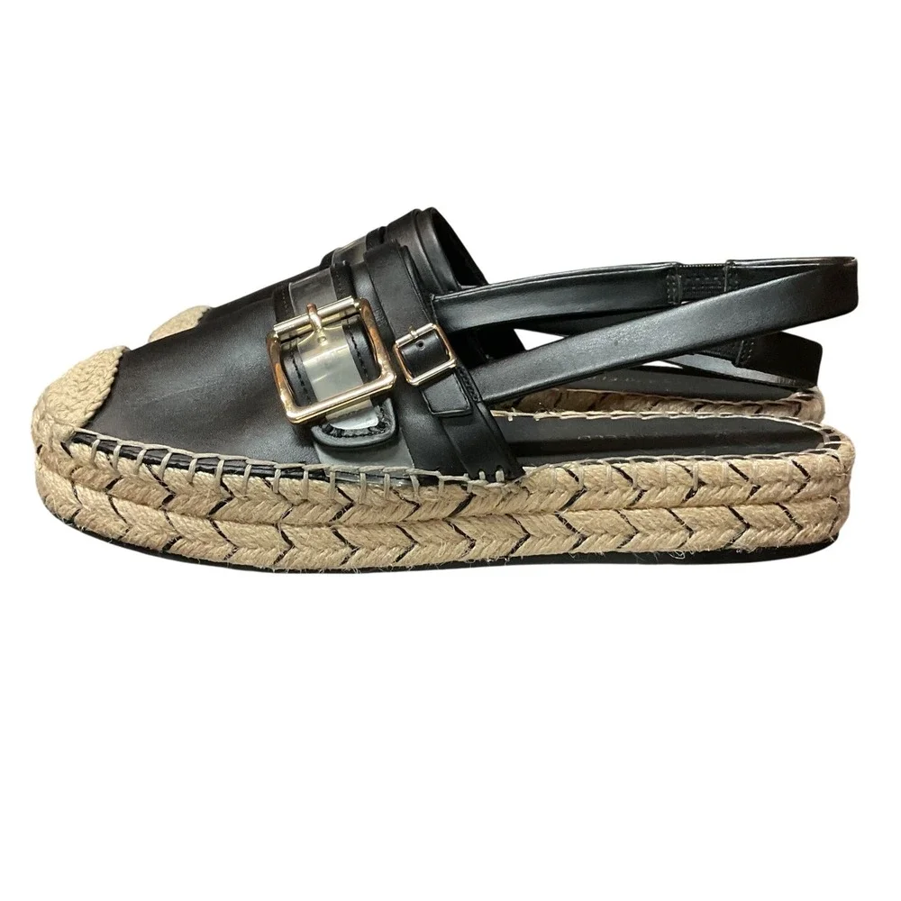 Karl Lagerfeld Paris Alexi Espadrille Platform Woven Slingback Sandals Size 8.5